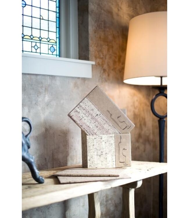 Wijnkaarten box | Design | Kurk | Incl. 10 A4 wijnkaarten