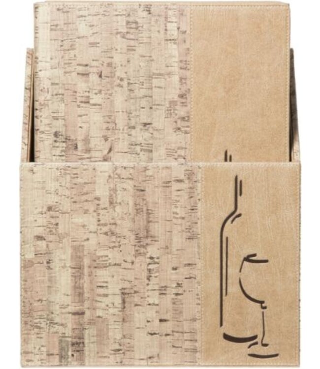 Wijnkaarten box | Design | Kurk | Incl. 10 A4 wijnkaarten