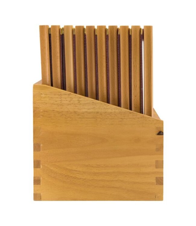Menukaartmappen met box | Wood | A4 | Wijnrood | 20 Stuks