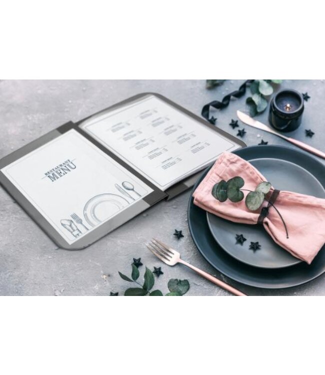 Menukaarthouder | Essential | A4 | PVC | Zwart