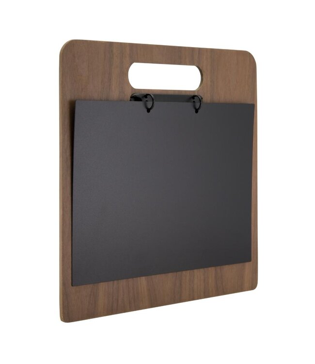 Menuhouder met ringband | Walnut | A4