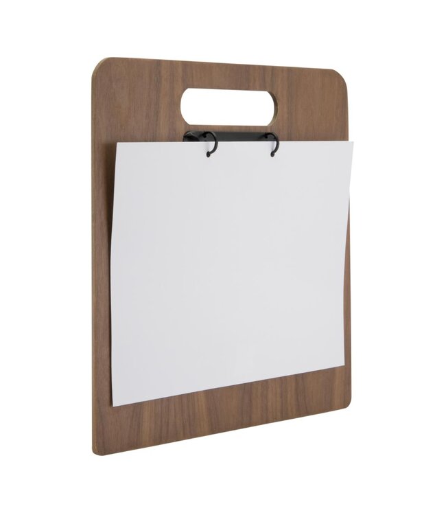 Menuhouder met ringband | Walnut | A4