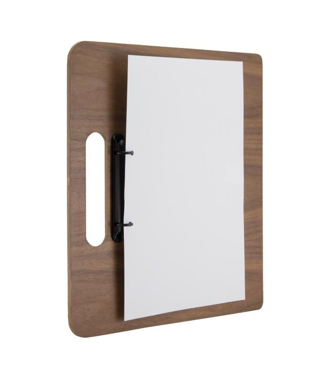 Menuhouder met ringband | Walnut | A4