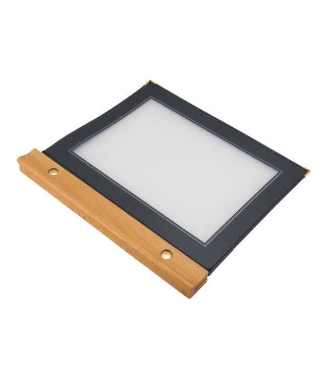 Menukaartmap | Wood | A5 | Zwart | Incl. 2 insteekhoezen