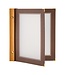 Menukaartmap | Wood | A5 | Bruin | Incl. 2 insteekhoezen