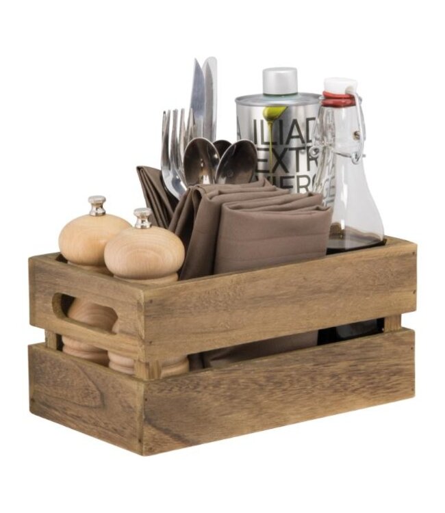 Tafelcaddy | Hout | Vintage | 11,6x24x14,2cm