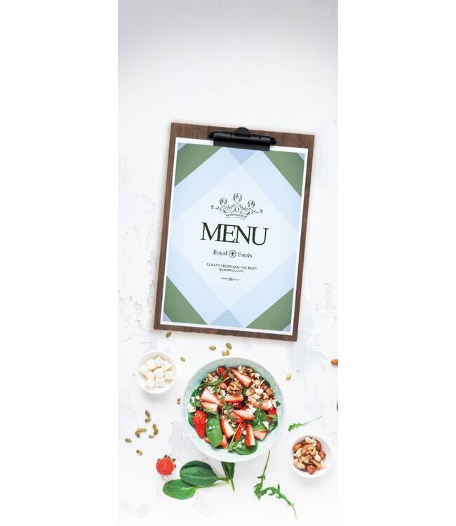 Menuhouder klembord | Walnut | A4 | 33x23x2,2cm