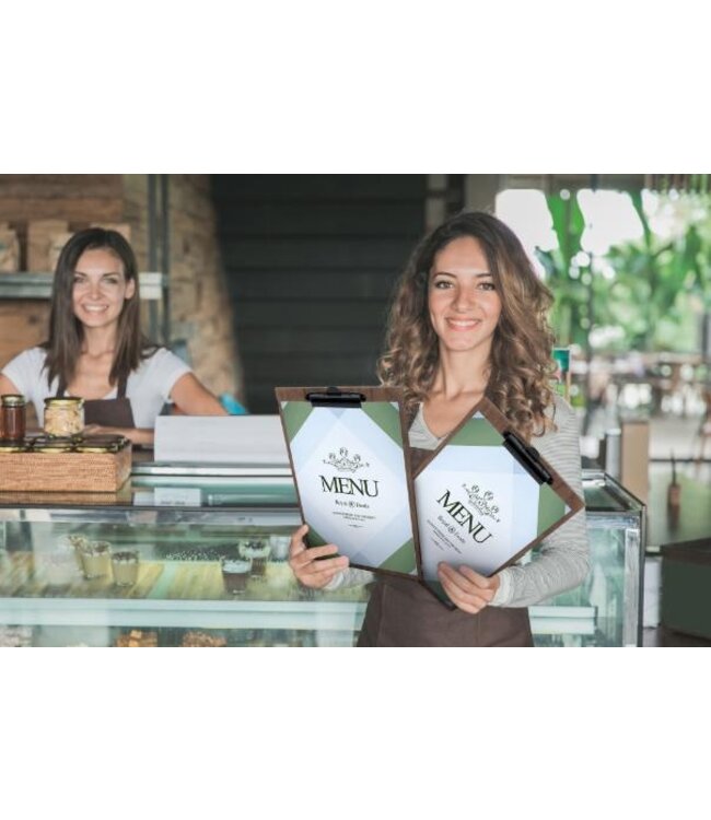 Menuhouder klembord | Walnut | A4 | 33x23x2,2cm