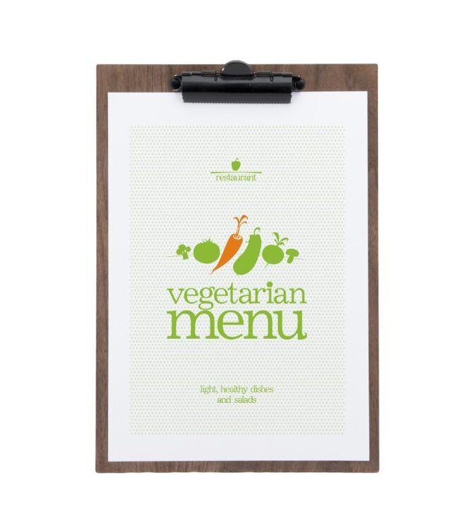 Menuhouder klembord | Walnut | A4 | 33x23x2,2cm