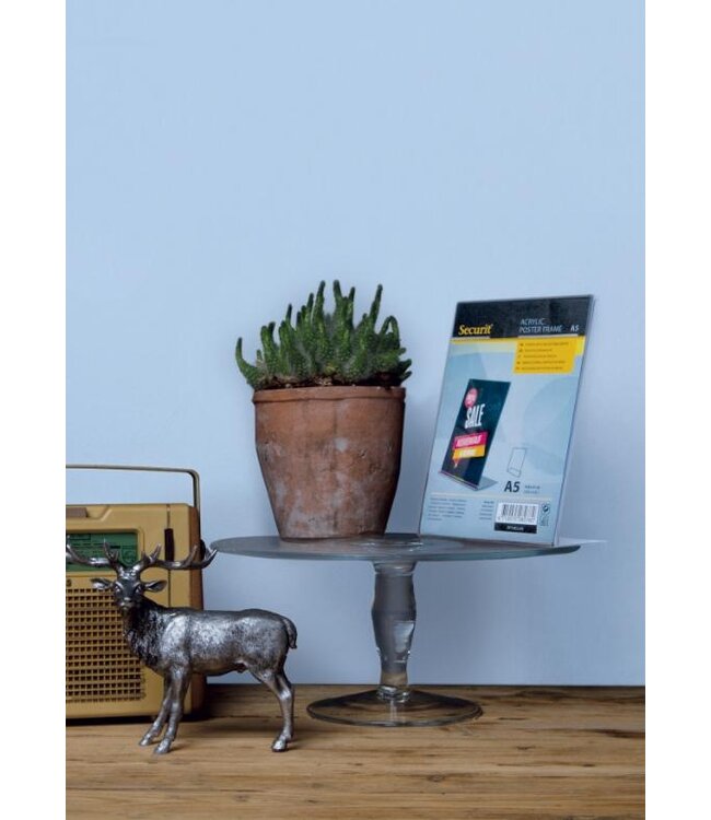 Menukaarthouder | L-vorm | Transparant | Acryl | A5