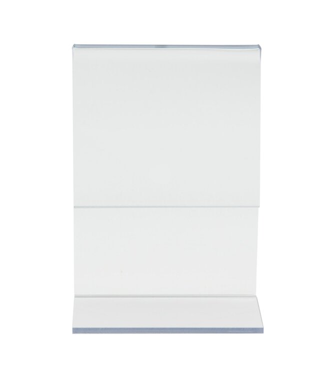 Menukaarthouder | L-vorm | Transparant | Acryl | A8