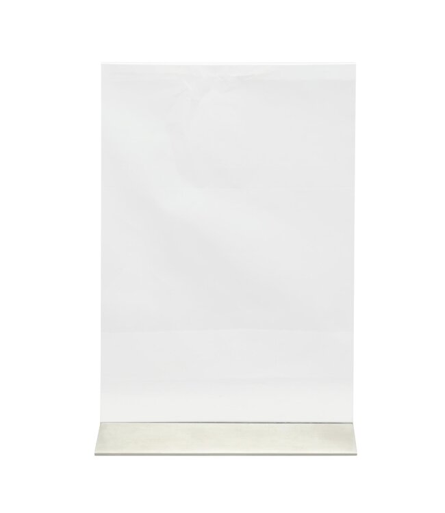 Tafeldisplay menukaarthouder | Acryl/RVS | A4