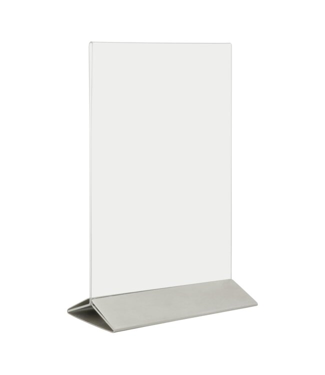 Tafeldisplay menukaarthouder | Acryl/RVS | A5