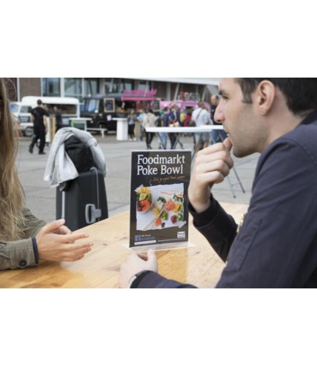 Menukaarthouder | T-vorm | Transparant | Acryl | A4