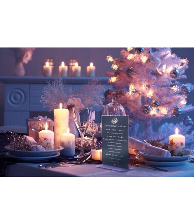 Menukaarthouder | T-vorm | Transparant | Acryl | A5