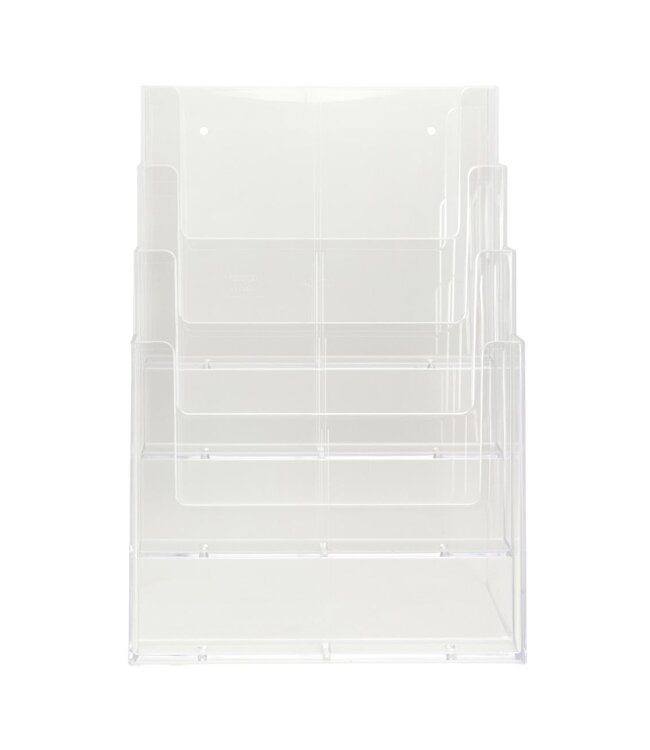 Brochurehouder | Tafelmodel | Transparant | Acryl | 4x A4