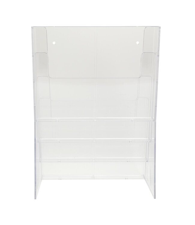 Brochurehouder | Tafelmodel | Transparant | Acryl | 4x A4