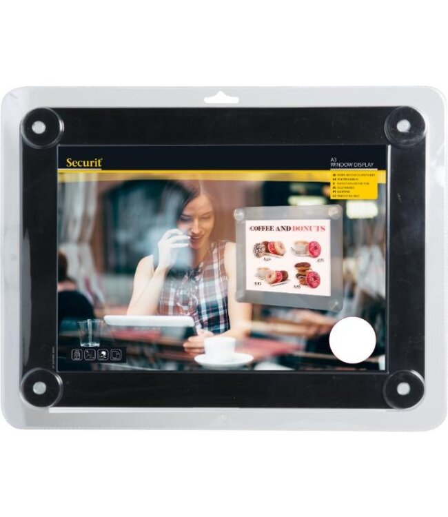 Raam posterframe | A3 | Zwart | Zuignappen | 52,3x39,8x0,2cm