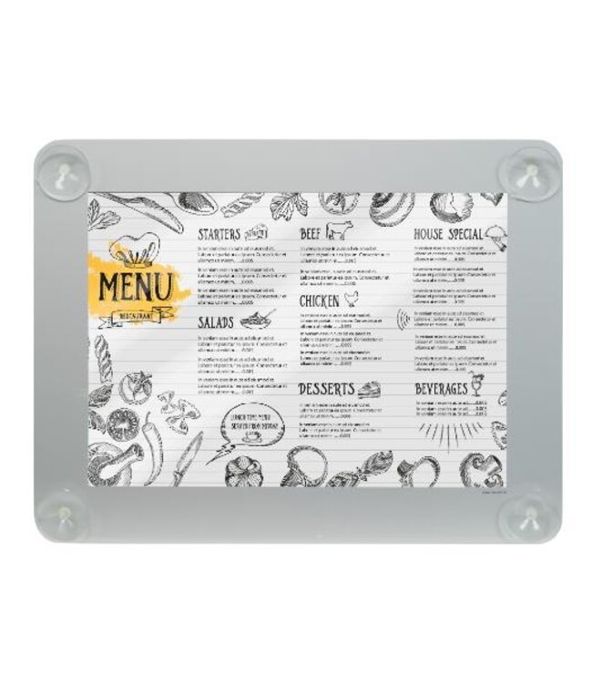 Raam posterframe | A3 | Grijs | Zuignappen | 52,3x39,8x0,2cm