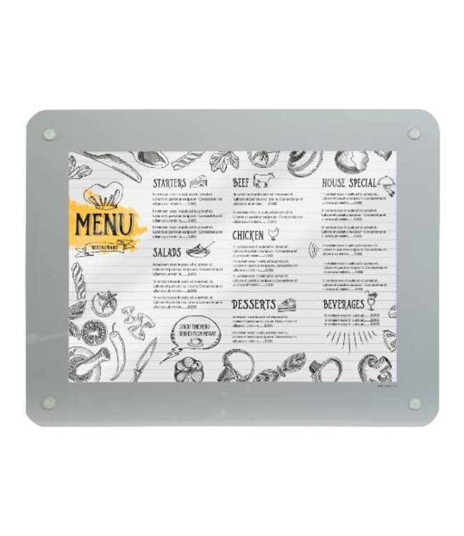 Raam posterframe | A3 | Grijs | Zuignappen | 52,3x39,8x0,2cm