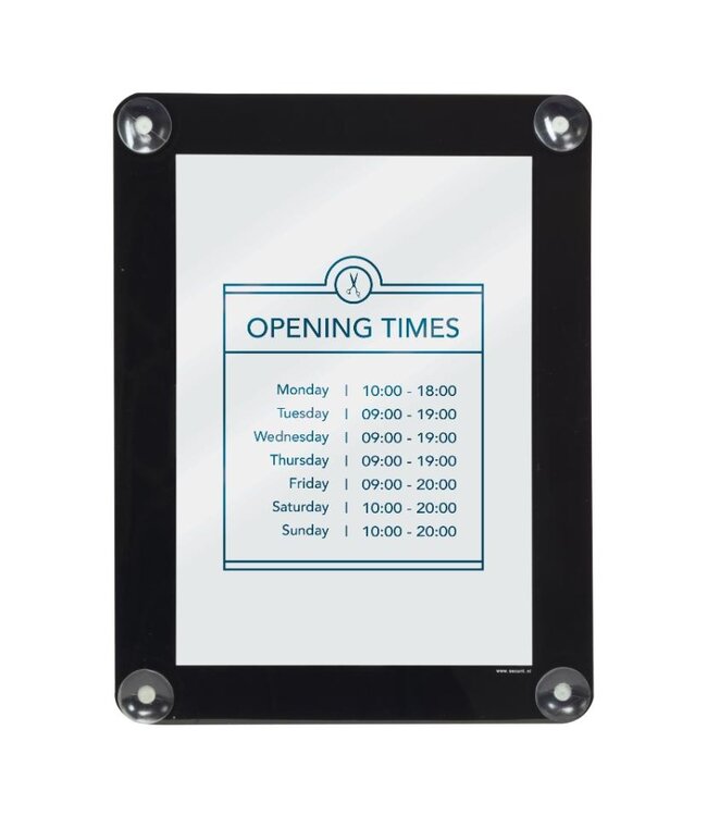 Raam posterframe | A4 | Zwart | Zuignappen | 36x27,1x0,2cm