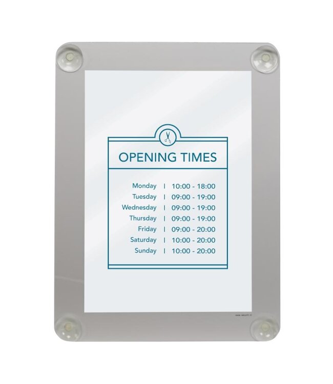 Raam posterframe | A4 | Grijs | Zuignappen | 36x27,1x0,2cm