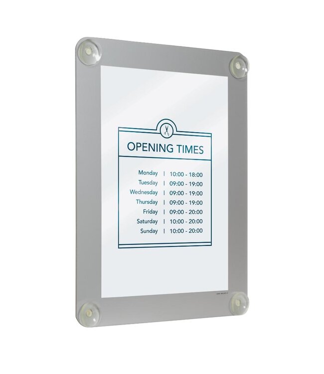 Raam posterframe | A4 | Grijs | Zuignappen | 36x27,1x0,2cm