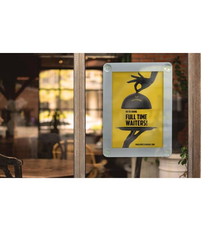 Raam posterframe | A4 | Grijs | Zuignappen | 36x27,1x0,2cm