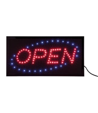 Securit Horeca LED bord | Open | Rood/blauw | 24x48x2cm