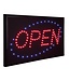 Horeca LED bord | Open | Rood/blauw | 24x48x2cm