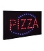 Horeca LED bord | Pizza | Rood/blauw | 24x48x2cm