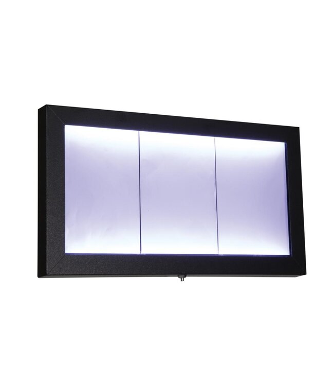 Menukast | LED verlichting | 3x A4 | Wandmodel | 38,6x71,7x7,4cm