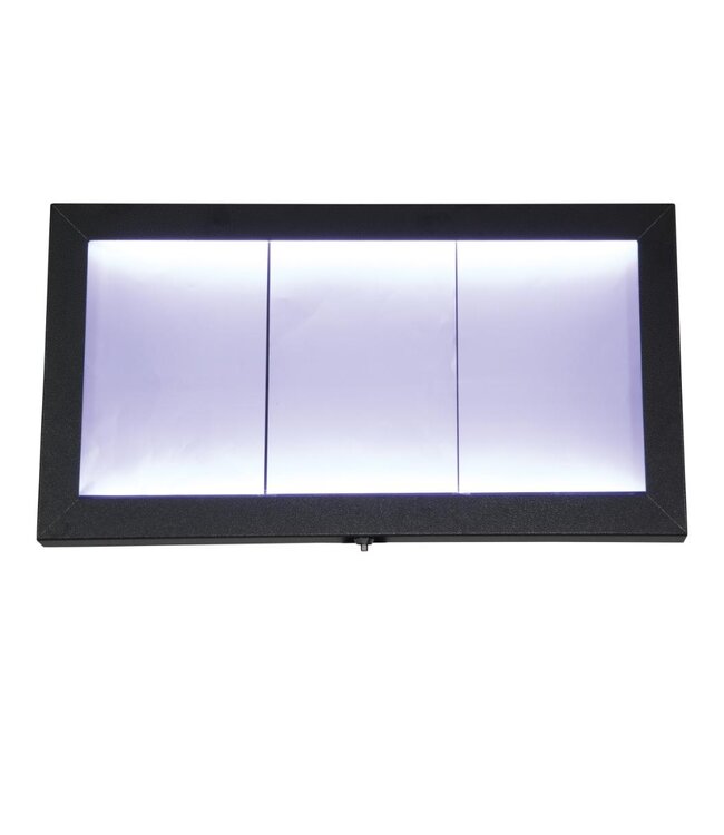 Menukast | LED verlichting | 3x A4 | Wandmodel | 38,6x71,7x7,4cm