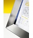 RVS Menukast met gekleurde LED verlichting | 4x A4 | Wandmodel | 69,5x52,3x6,5cm