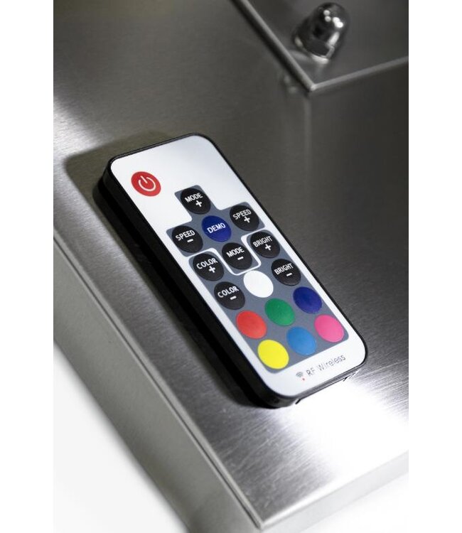 RVS Menukast met gekleurde LED verlichting | 4x A4 | Wandmodel | 69,5x52,3x6,5cm