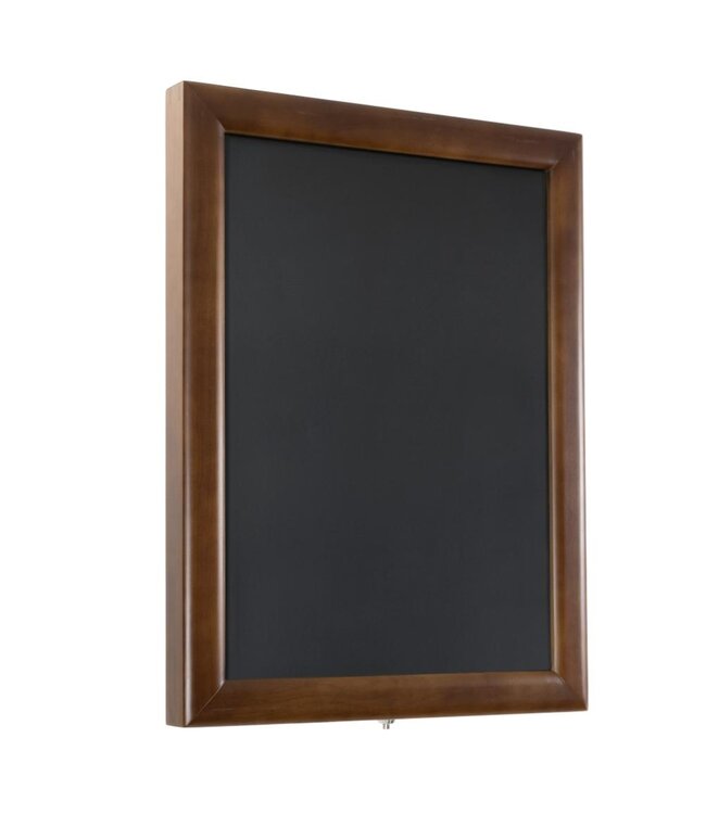 Menukast met LED verlichting | Classic | 4x A4 | Donkerbruin | 69,7x53,3x5,5cm