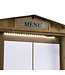 Menukast met LED verlichting | Rustic | 4x A4 | Hout | Wandmodel | Incl. adapter