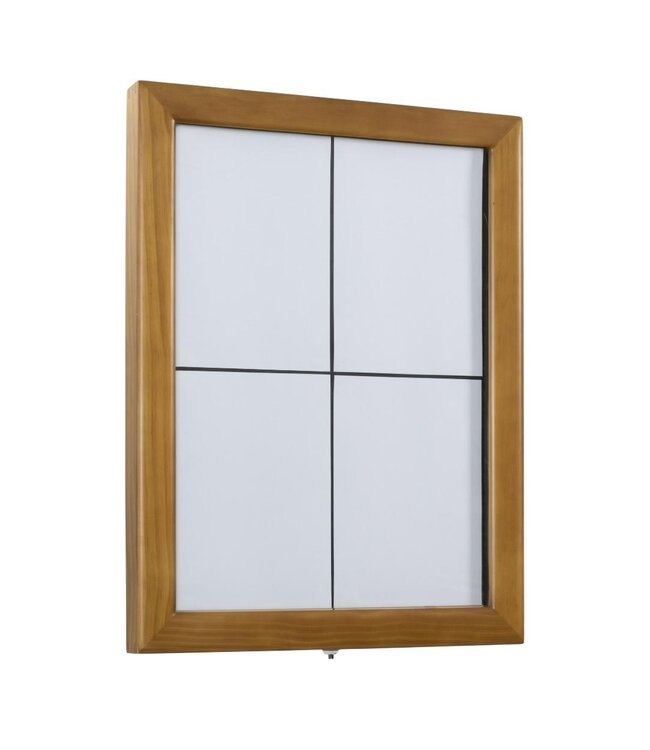 Menukast met LED verlichting | Classic | 4x A4 | Bruin | 69,7x53,3x5,5cm