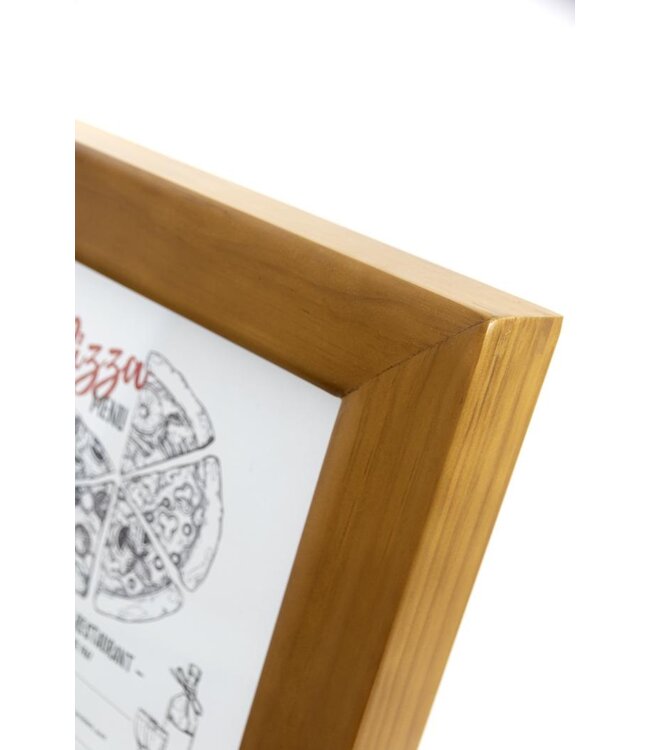 Menukast met LED verlichting | Classic | 4x A4 | Bruin | 69,7x53,3x5,5cm