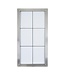 Securit RVS Menukast met gekleurde LED verlichting | 6x A4 | Wandmodel | 78x50,7x5cm