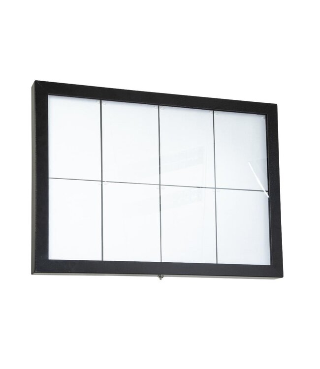 Informatiedisplay met LED verlichting | Black Star XXL | 8x A4 | Incl. adapter | 92x5,5x67cm