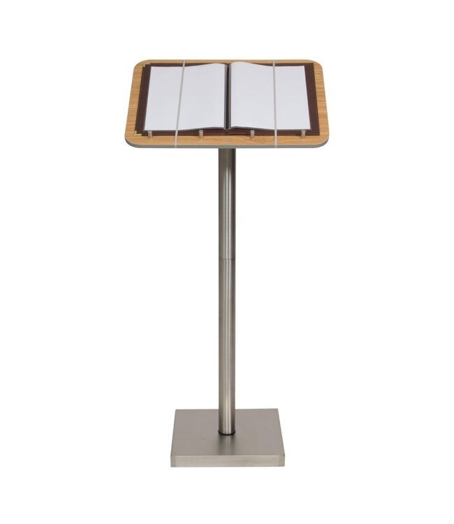 Informatiebord | Staand | RVS/hout | 113,7x54,2x36,7cm