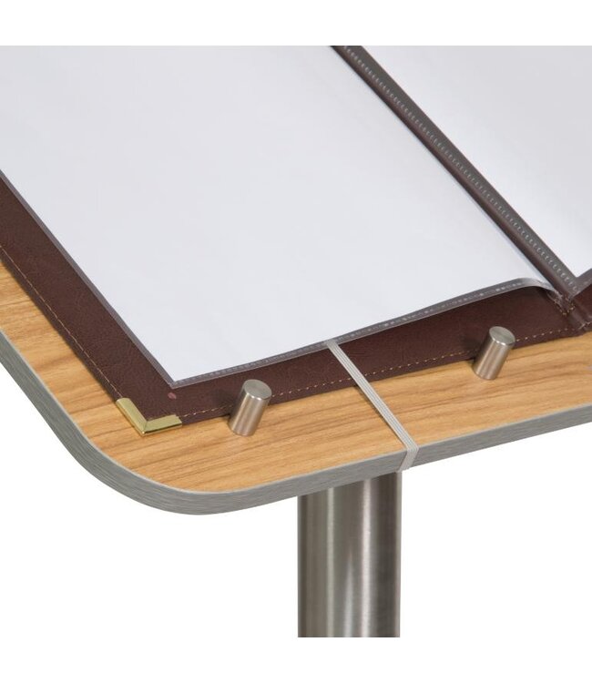 Informatiebord | Staand | RVS/hout | 113,7x54,2x36,7cm