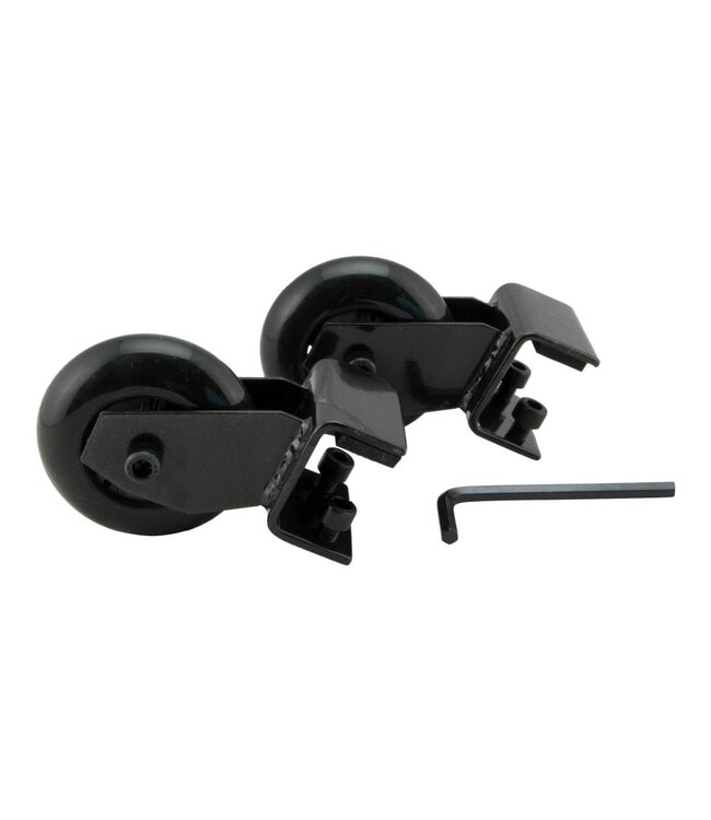 Wielenset voor informatieborden | Zwart | RVS