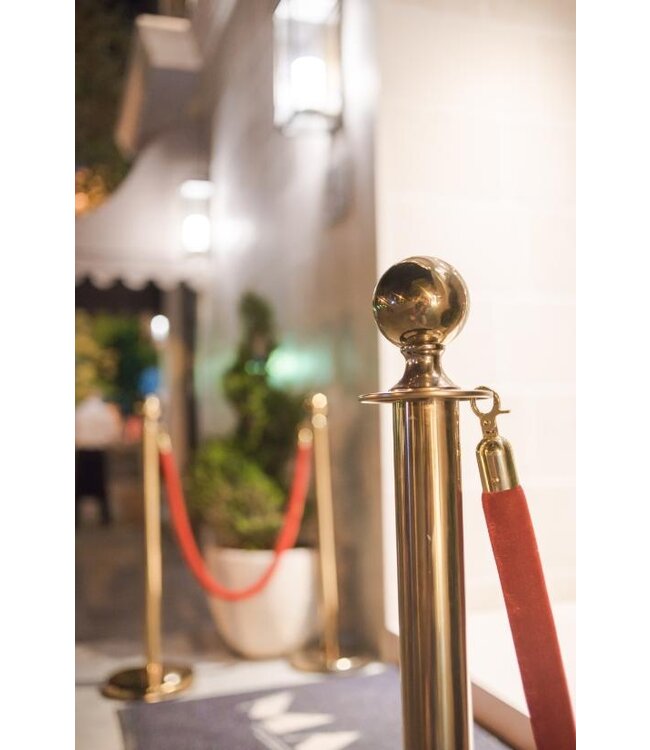 Afzetpaal | Classic | Goudkleurig | RVS | 31x31x95cm