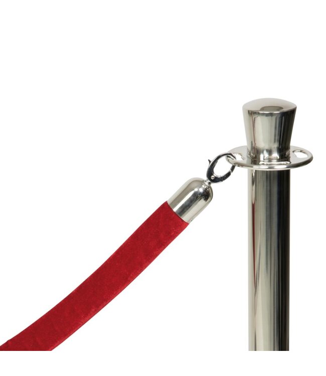 Afzetkoord | Classic | Chroom | Rood | 1,5m