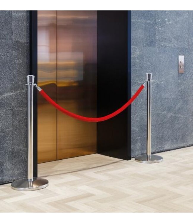 Afzetpaal | Budget | Chroom | 2 stuks