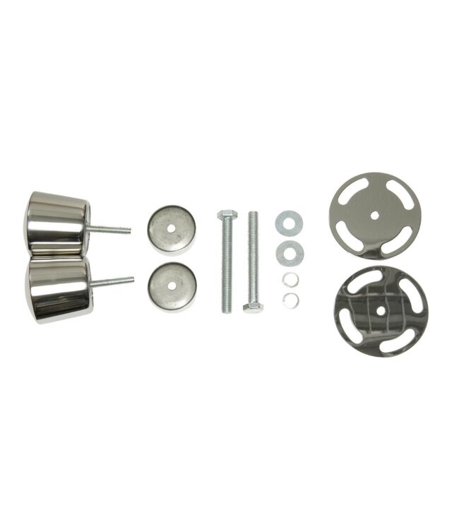 Afzetpaal | Budget | Chroom | 2 stuks