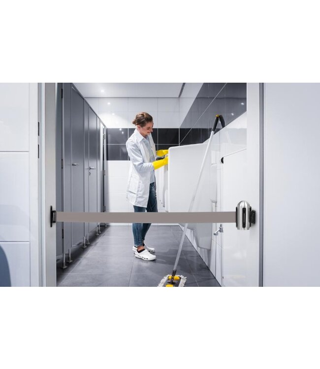 Wandmodel afzetpaal | Uittrekbaar | Grijs