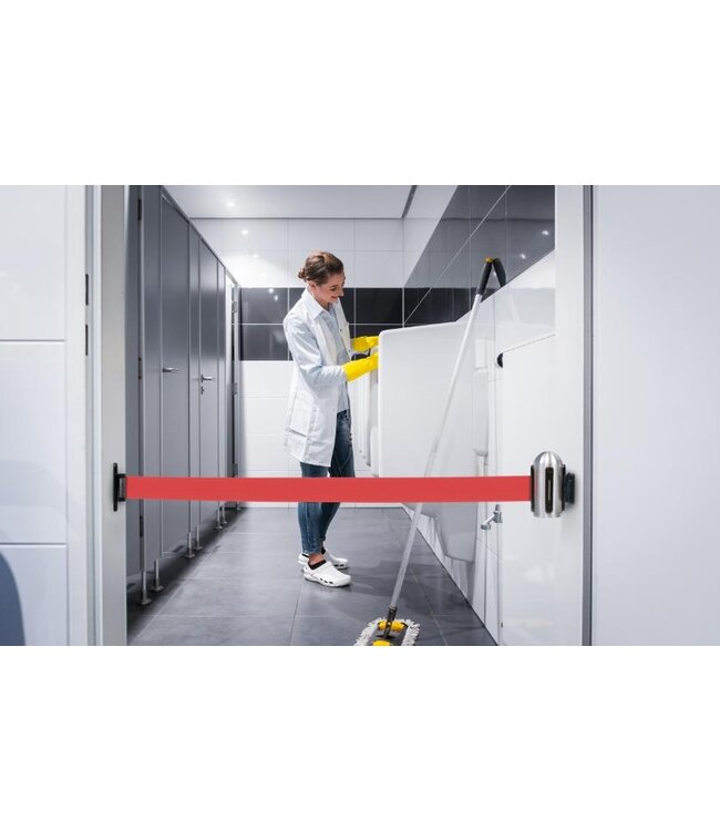 Wandmodel afzetpaal | Uittrekbaar | Rood